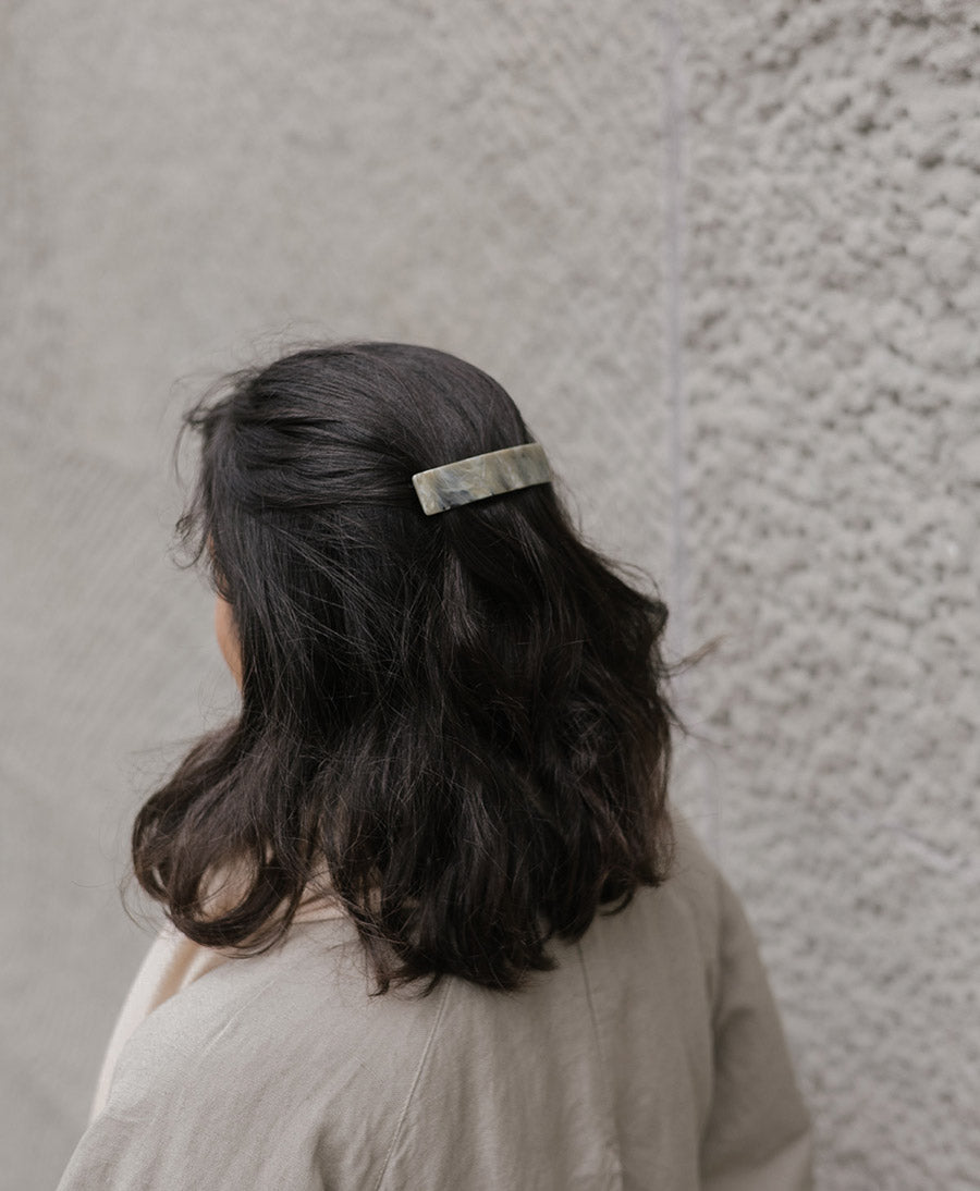 Haarspange CLEA aus Acetat - Salbei