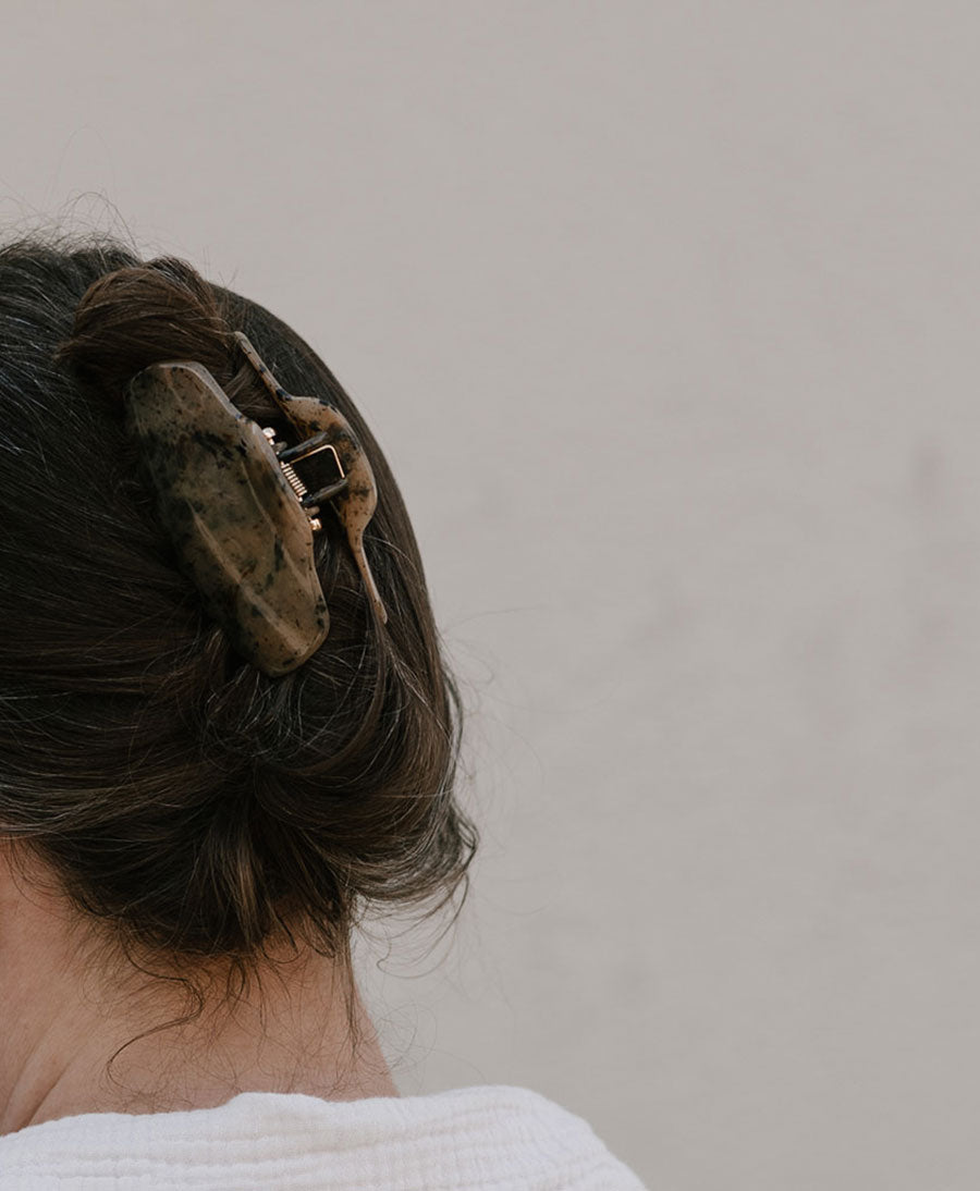 Haarklammer LIVA - Sandgrau Tortoise