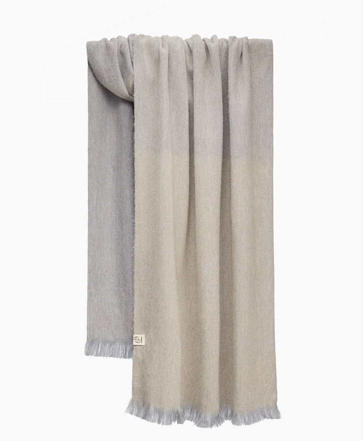 Halstuch Alpaka Schal - Ombre Warm Grey