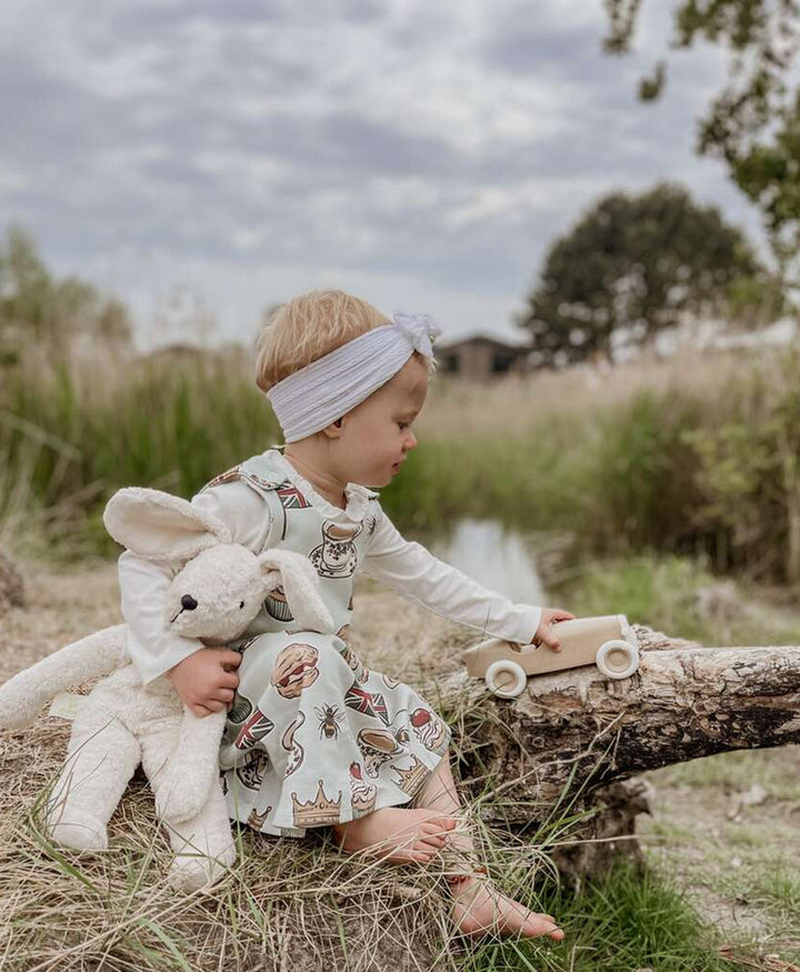 Hase (gross) Schlenker Tierpuppe - Weiss