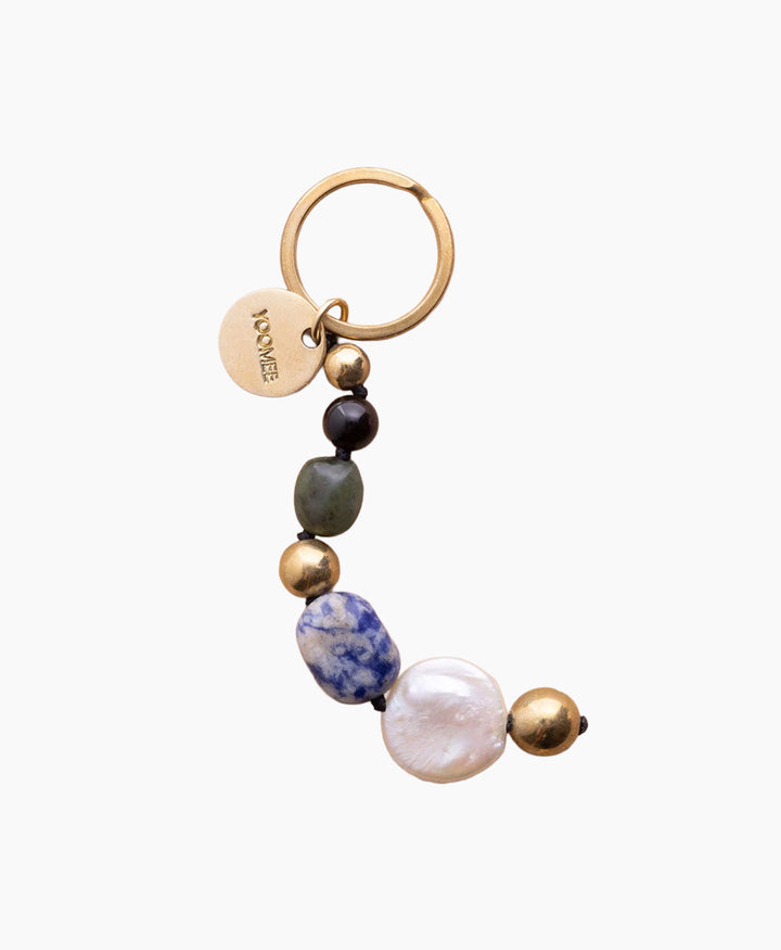 Schlüsselanhänger / Taschenanhänger aus Steinen JAMILA - Pacific