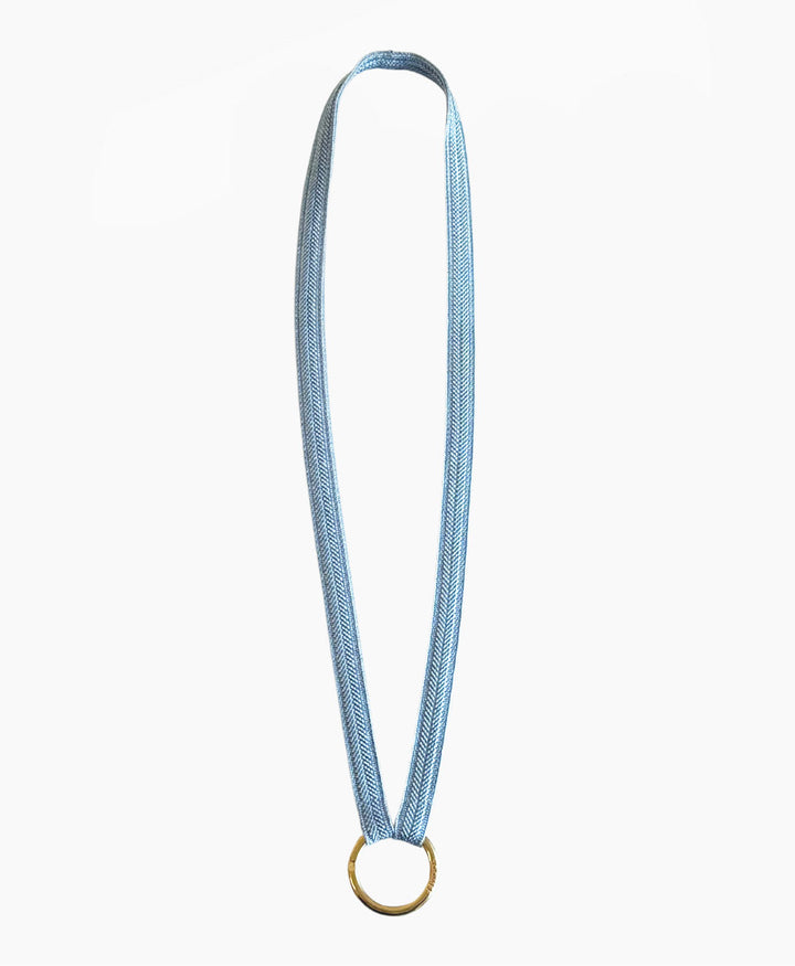 Schlüsselband mit Messing Schlüsselring - Aquamarine