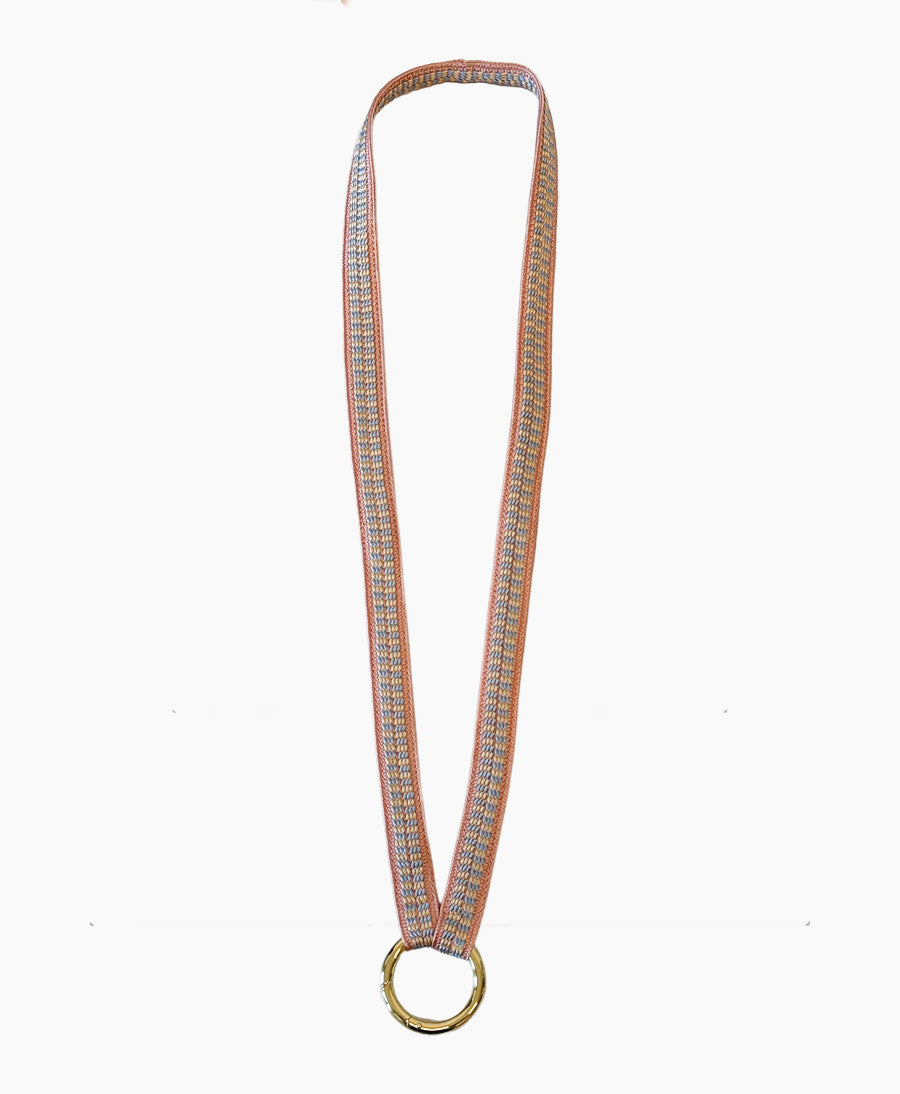 Schlüsselband vergoldeter Karabiner - Cotton Candy