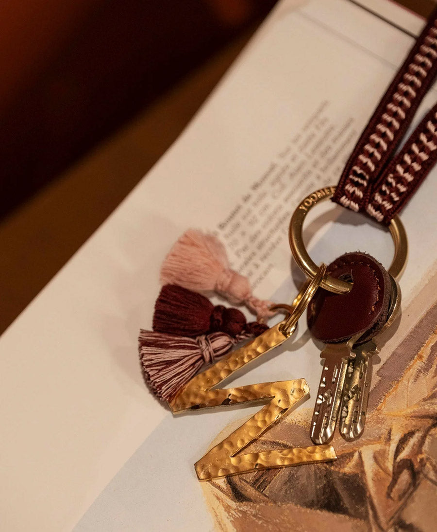 Schlüsselband vergoldeter Karabiner - Cherry Blossom