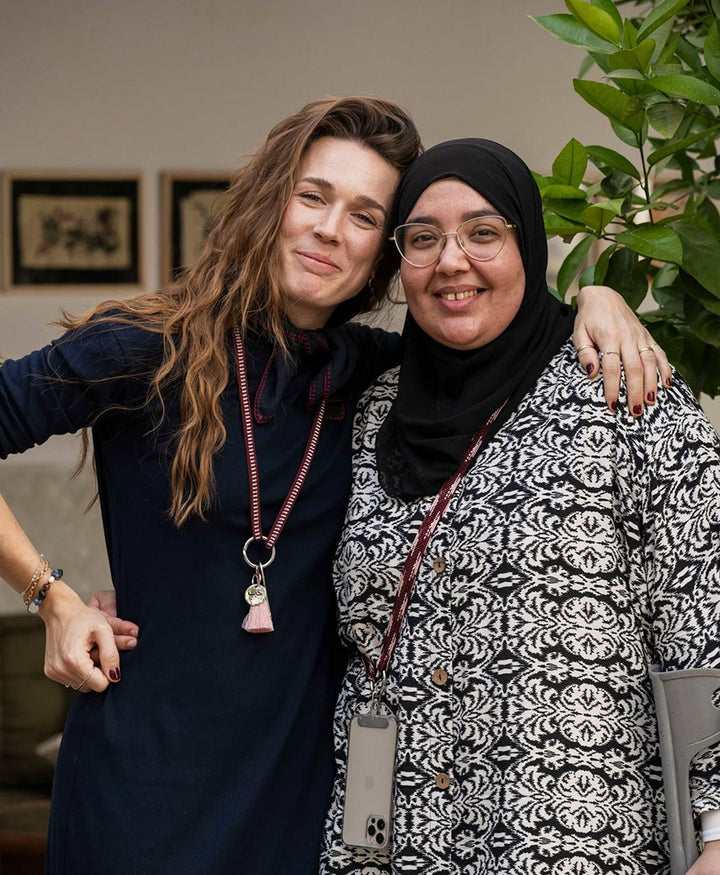 Schlüsselband silbriger Karabiner - Cherry Blossom