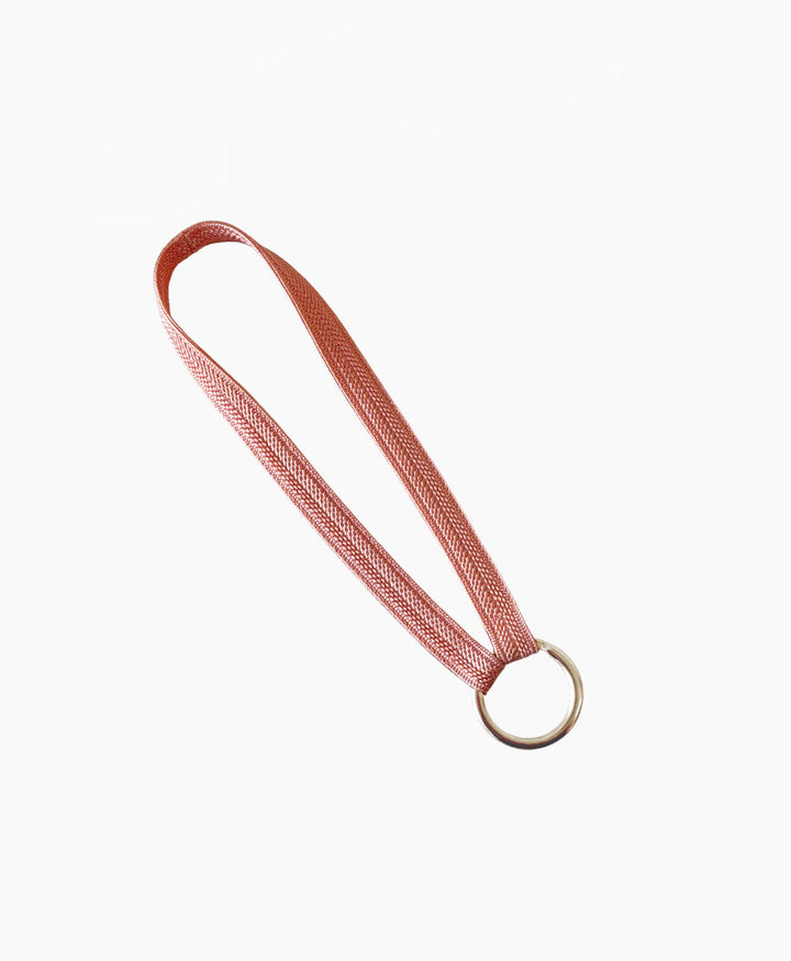 Kurzes Schlüsselband mit silbrigem Schlüsselring - Salmon