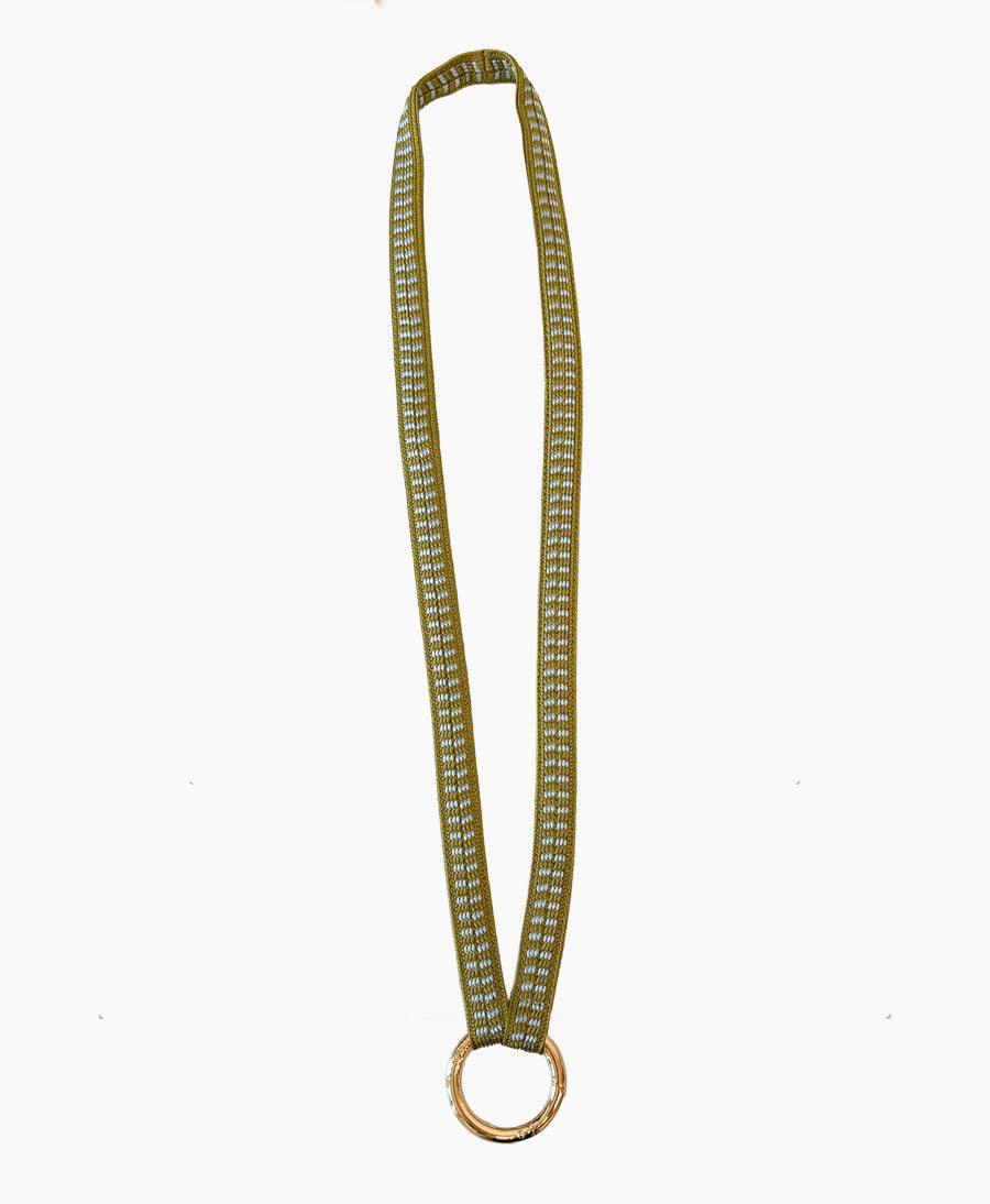 Schlüsselband vergoldeter Karabiner - Seagrass