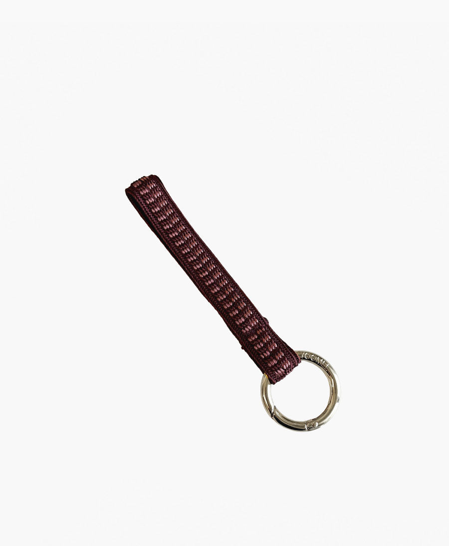 Kurzes Schlüsselband Loop mit silbrigem Karabiner - Berry Love