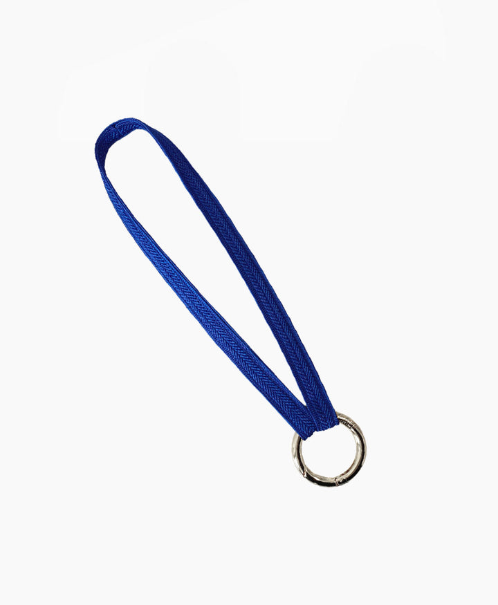 Kurzes Schlüsselband "Zahra Mini" mit silbrigem Karabiner - Royal Blue