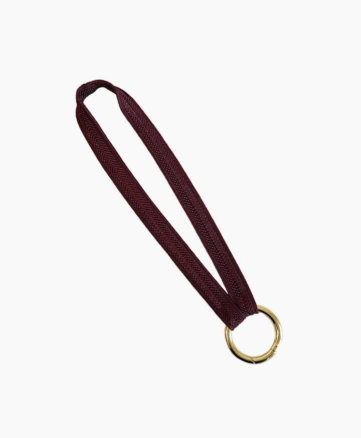 Kurzes Schlüsselband "Zahra Mini" mit vergoldetem Karabiner - Ruby