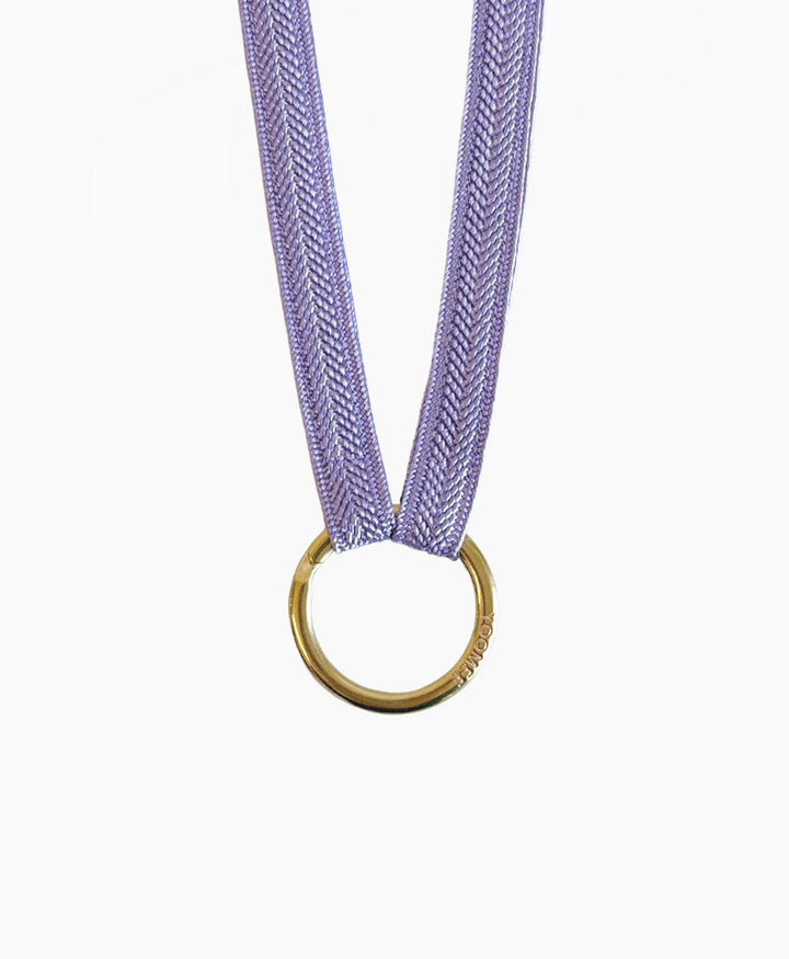 Kurzes Schlüsselband mit Messing Schlüsselring - Lilac