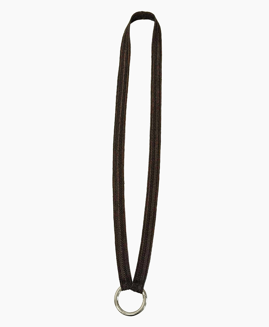 Schlüsselband silbriger Karabiner - Mocca