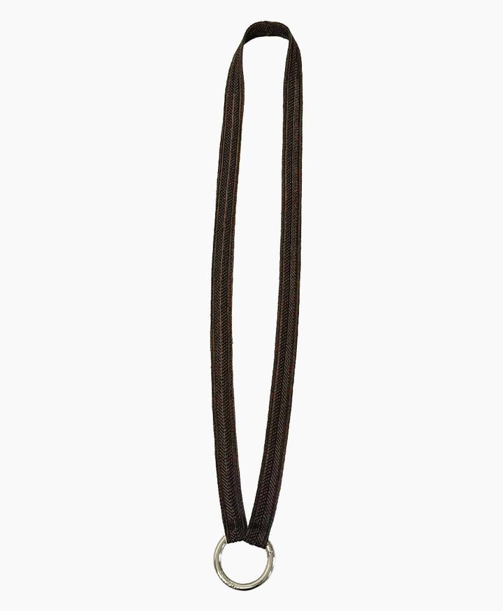 Schlüsselband silbriger Karabiner - Mocca