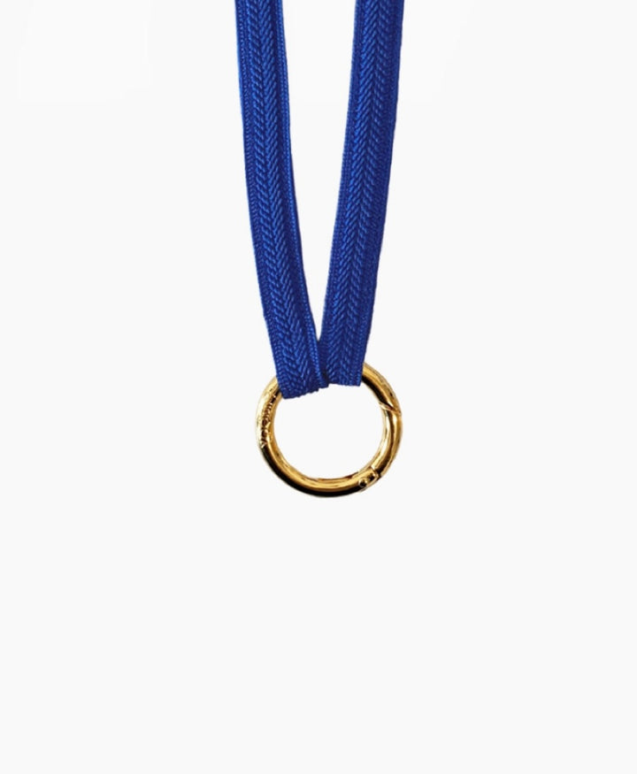 Schlüsselband vergoldeter Karabiner - Royal Blue