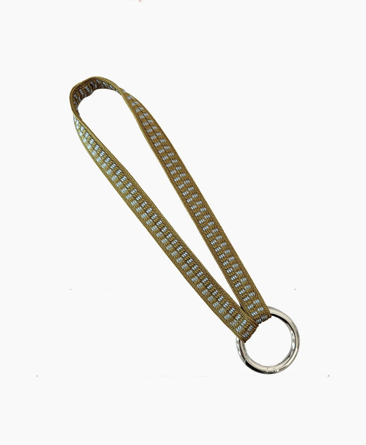 Kurzes Schlüsselband mit silbrigem Karabiner - Seagrass