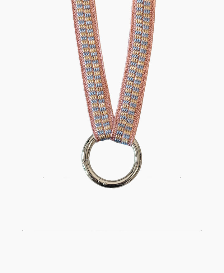 Schlüsselband silbriger Karabiner - Cotton Candy