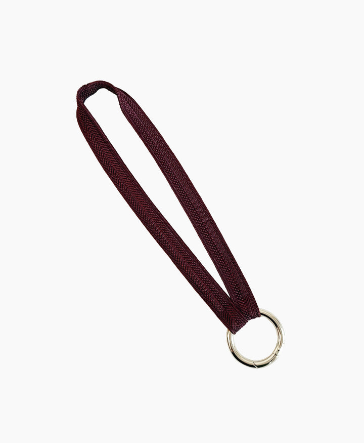 Kurzes Schlüsselband "Zahra Mini" mit silbrigem Karabiner - Ruby