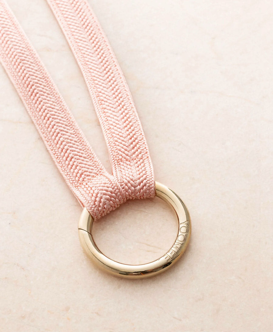 Schlüsselband vergoldeter Karabiner - Rose