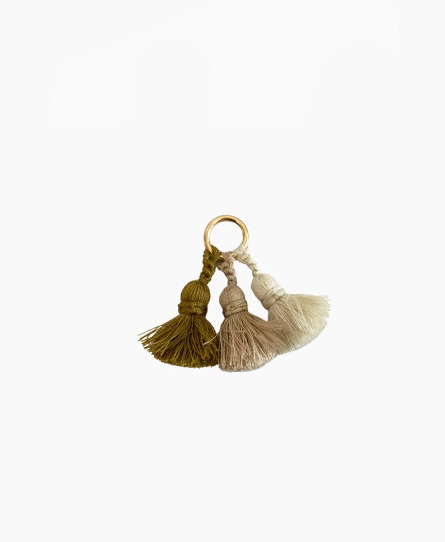 Schlüsselanhänger Tassel Trio SHOUSHA - Beige, Ecru, Olive - YOOMEE - clomes