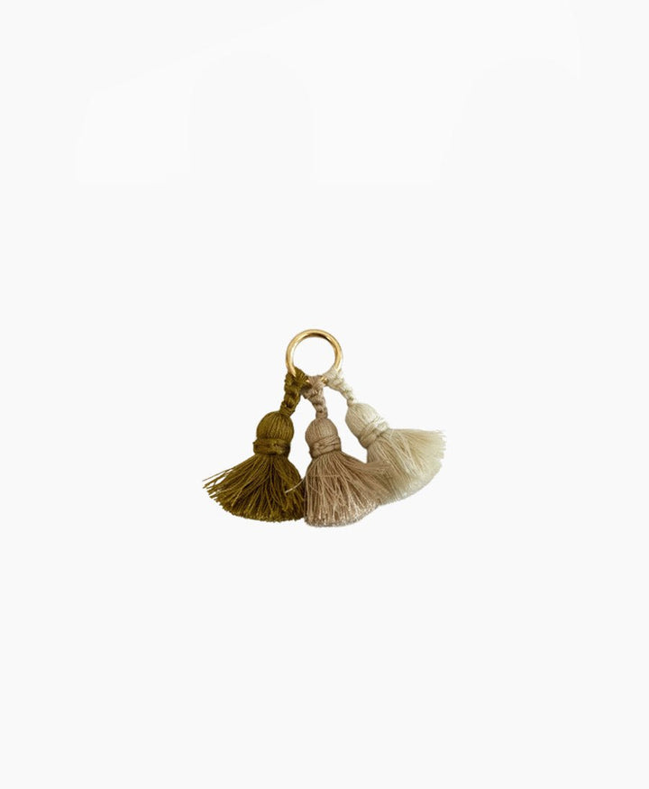 Schlüsselanhänger Tassel Trio SHOUSHA - Beige, Ecru, Olive - YOOMEE - clomes