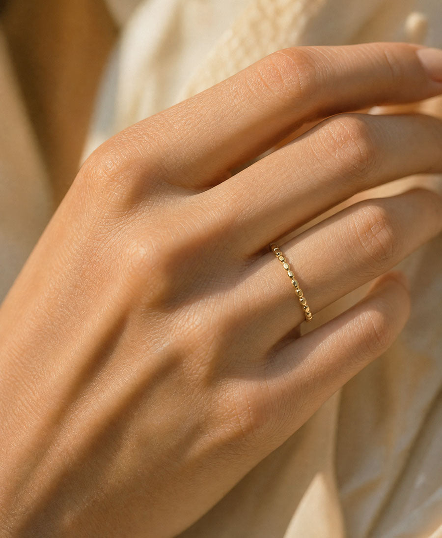 Fingerring LILY - Vergoldet