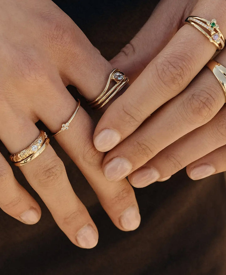 Fingerring vergoldet - Brise
