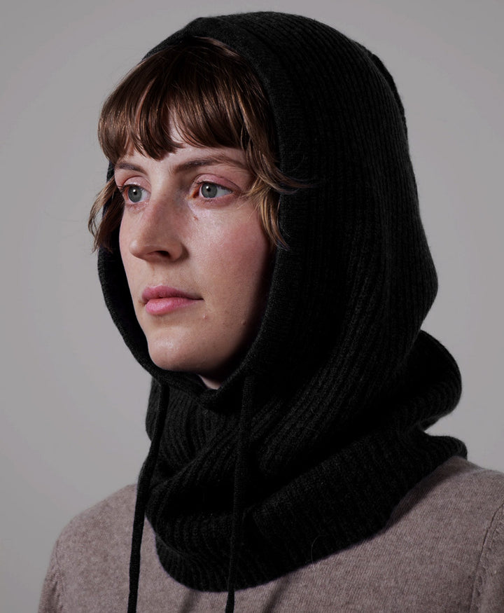 Balaclava / Sturmhaube aus Kaschmir - Schwarz