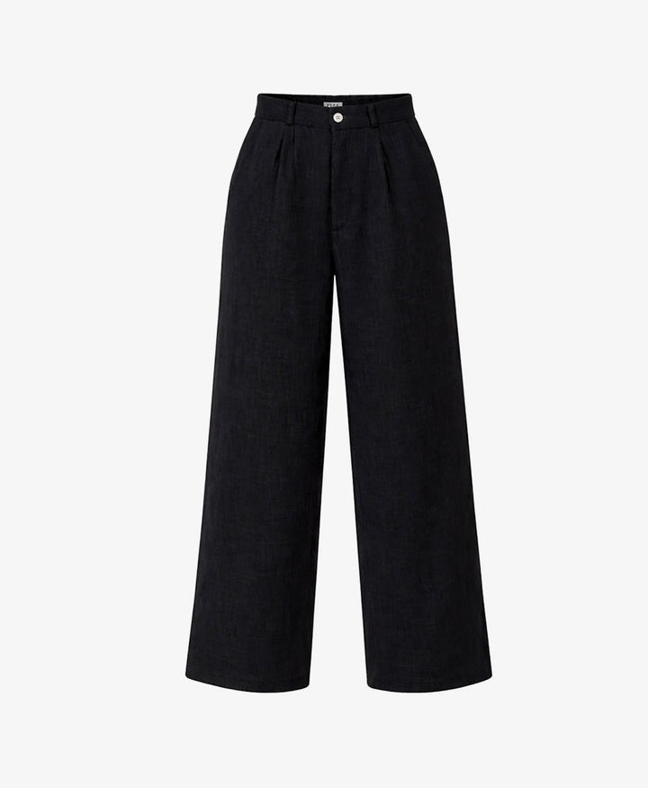 Stoffhose LAUREN aus Bio-Baumwolle - Schwarz
