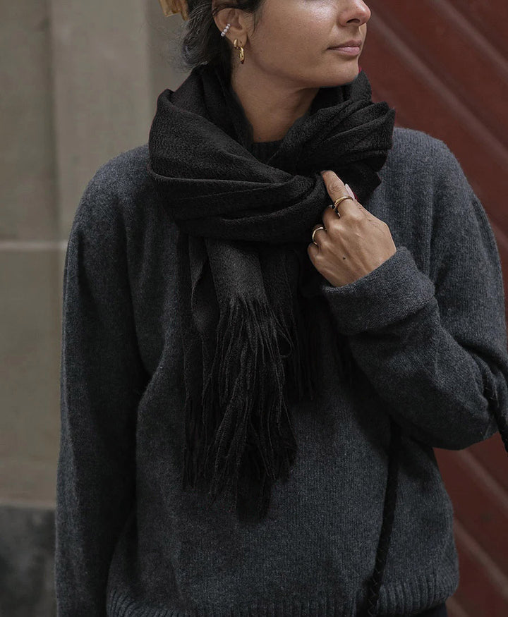 Schal / Halstuch aus Kaschmir - Schwarz