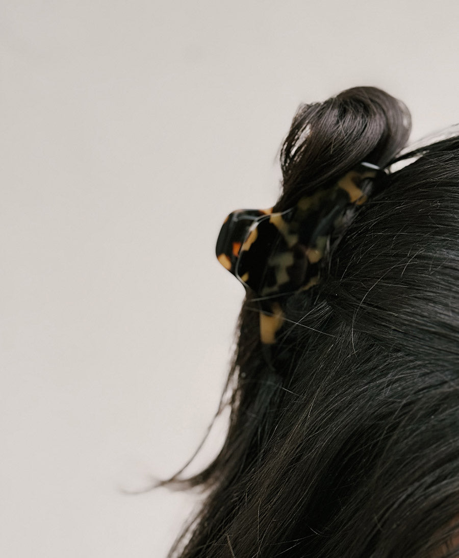 Haarklammer CLAIRE (L) aus Acetat - Tortoise