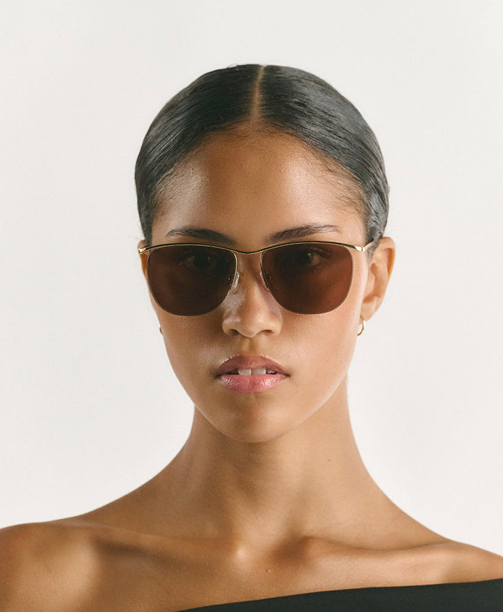 Sonnenbrille "Belmondo" - Gold Braun
