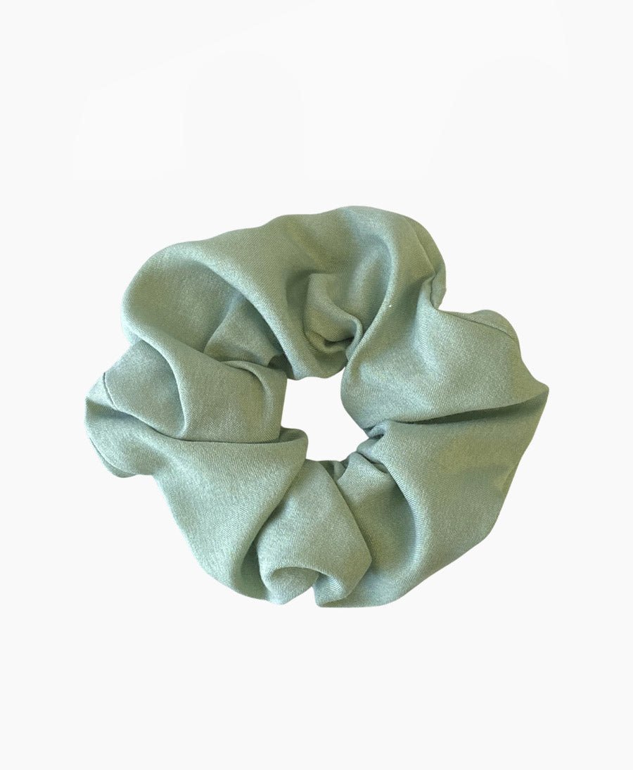 Grosses Scrunchie aus Seide / Lyocell - Salbei - Clomes - clomes