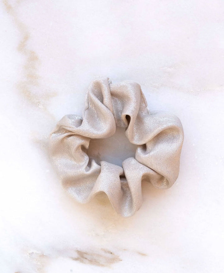 Medina Scrunchie Glitzer - Creme