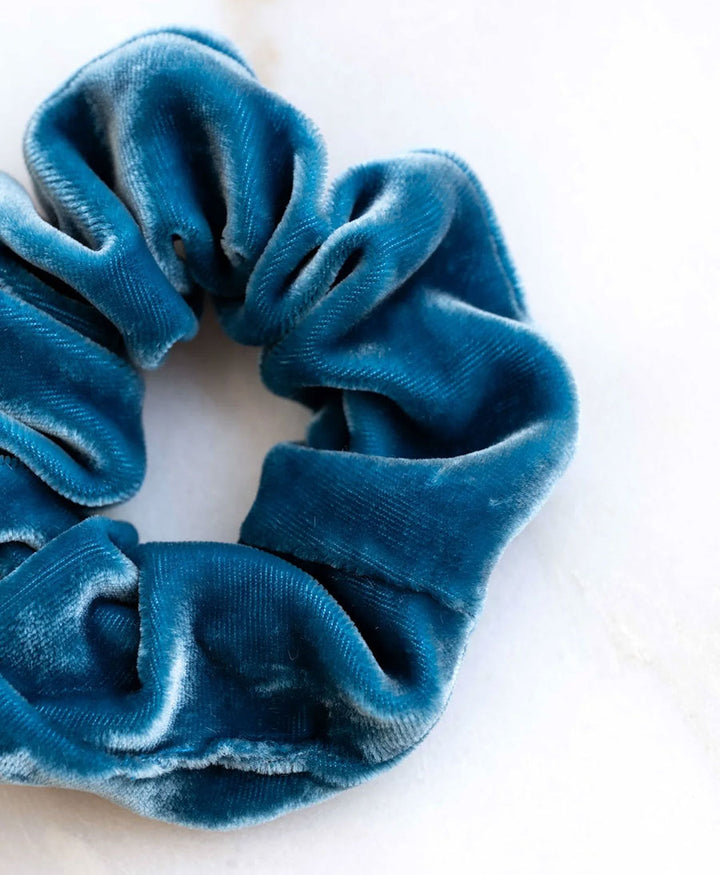 Medina Scrunchie Velvet aus Samt (Seide/Rayon) - Aquamarine
