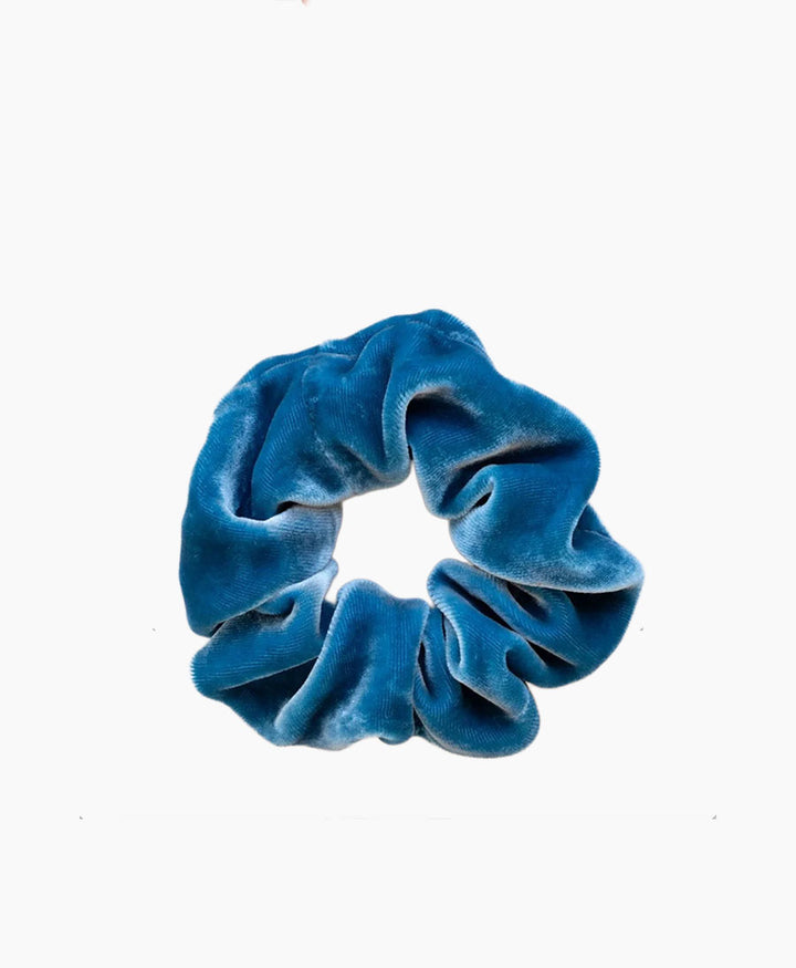 Medina Scrunchie Velvet aus Samt (Seide/Rayon) - Aquamarine