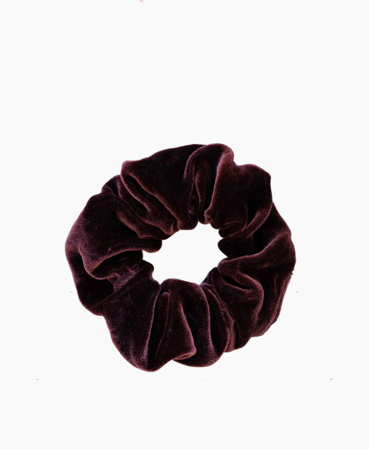 Medina Scrunchie Velvet aus Samt (Seide/Rayon) - Aubergine