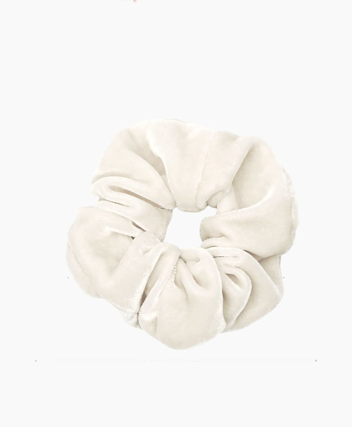 Medina Scrunchie Velvet aus Samt (Seide/Rayon) - Weiss