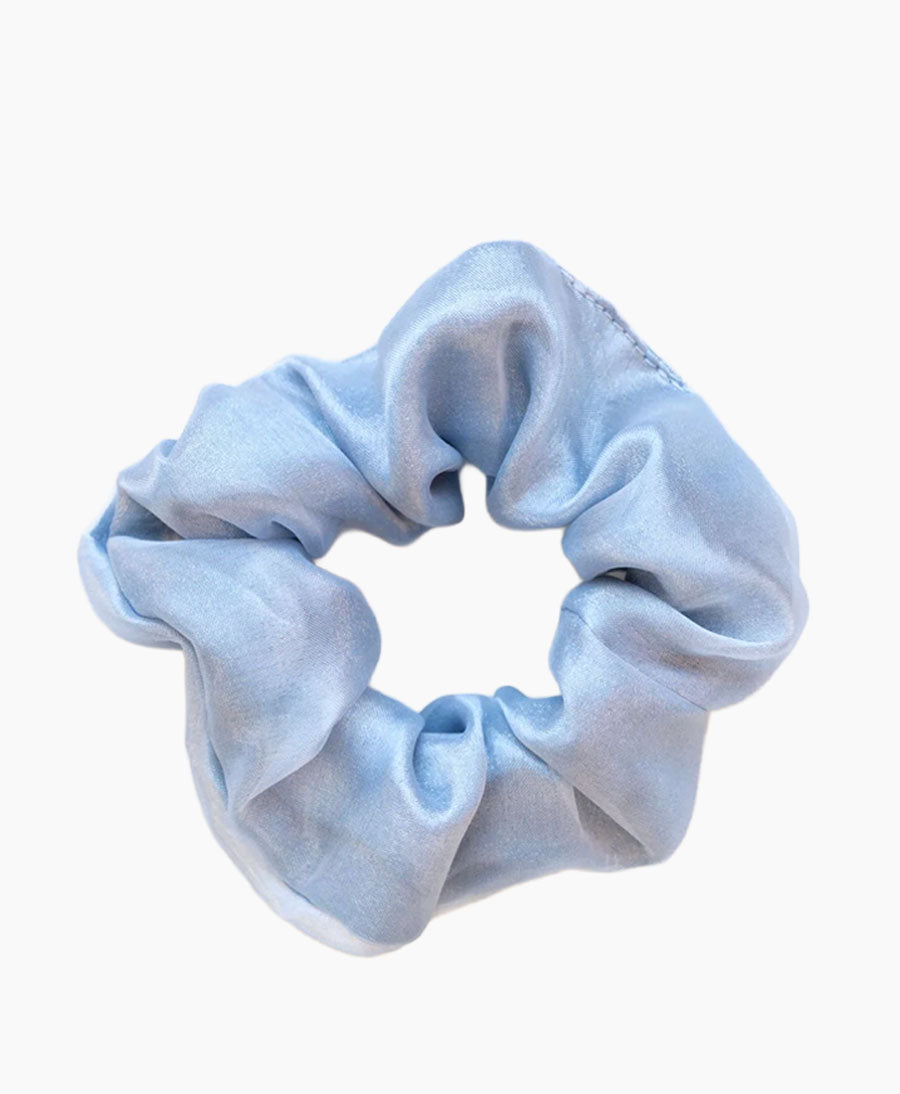 Scrunchie aus Rayon - Glossy Hellblau