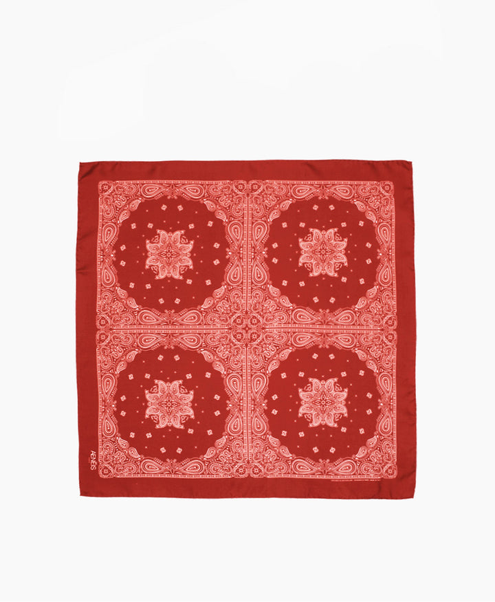 Seiden-Foulard "Minimal Bandana Silk Scarf" - Rot