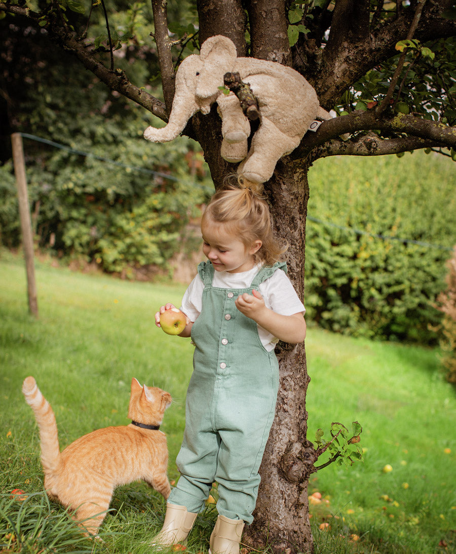 Elefant (gross) Kuscheltier & Wärmekissen - Beige