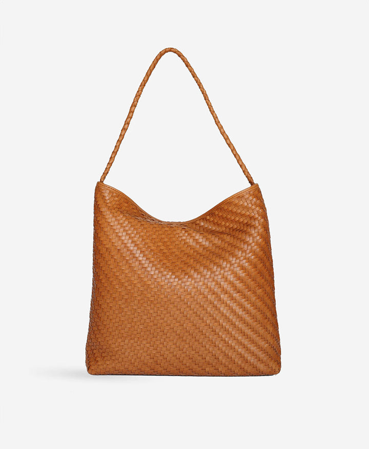 Gewebte Ledertasche "SERA" - Copper