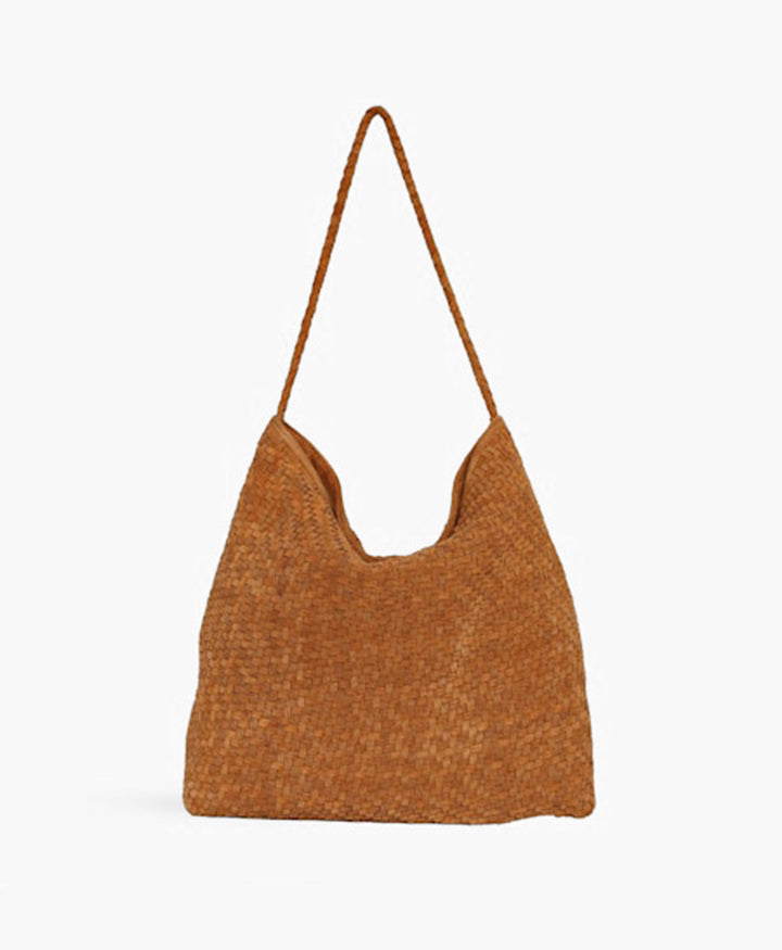 Gewebte Ledertasche "SERA" Suede - Copper