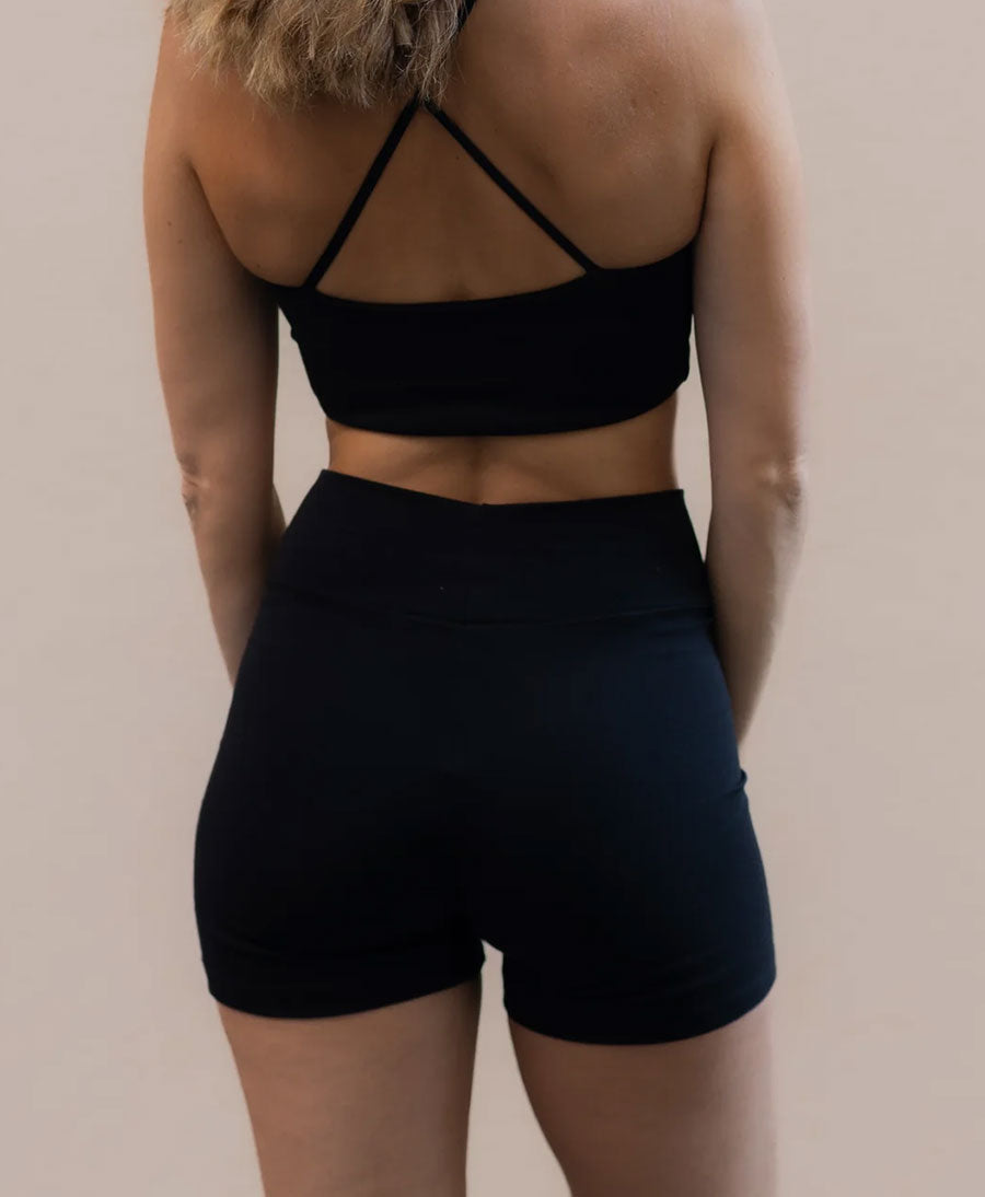 Biker Leggings Shorts aus Tencel  - Schwarz