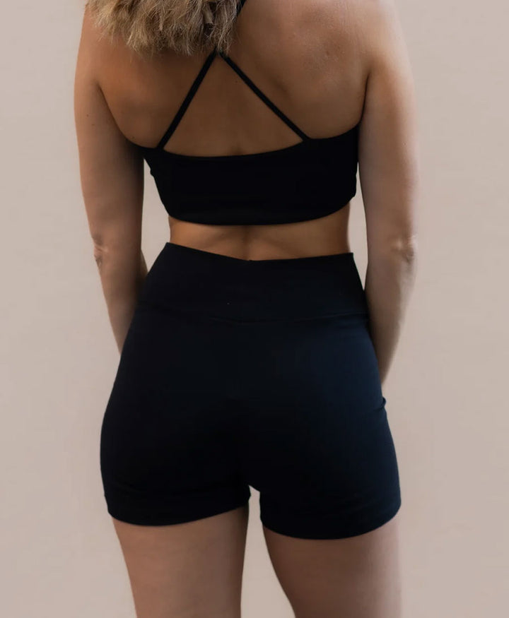 Biker Leggings Shorts aus Tencel  - Schwarz