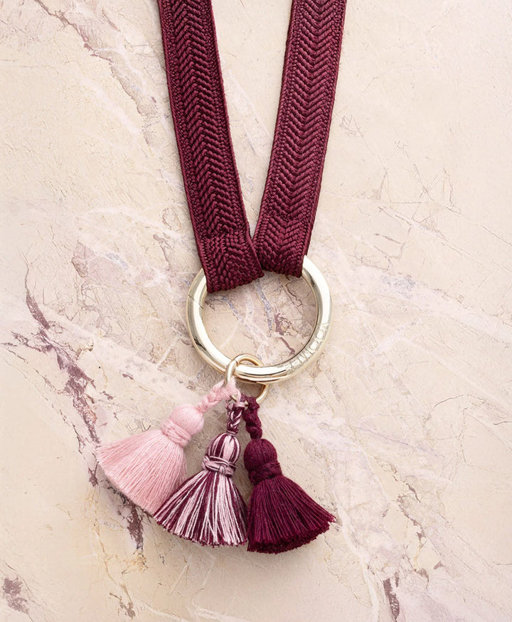 Schlüsselband silbriger Karabiner - Ruby