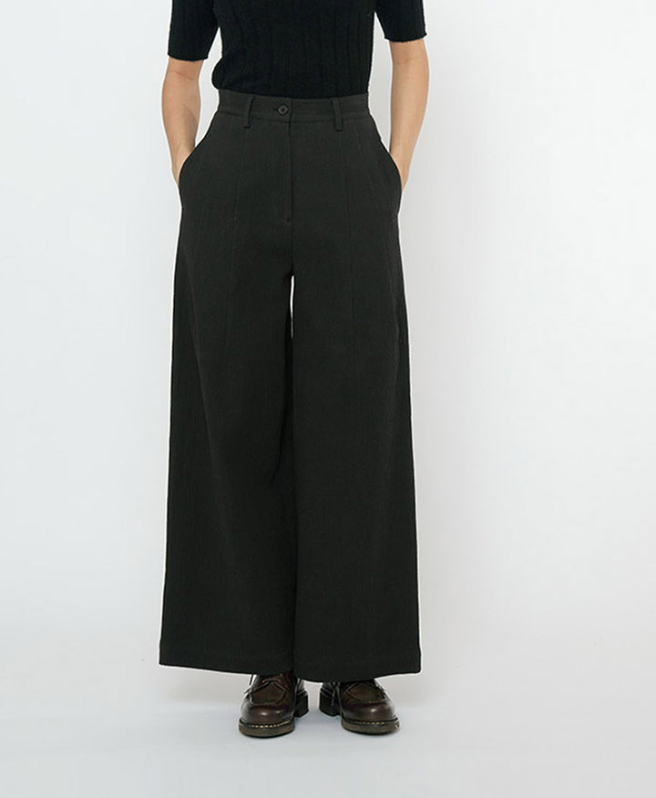 Stoffhose aus Baumwolle - Wide Legged Skate Trouser - Schwarz