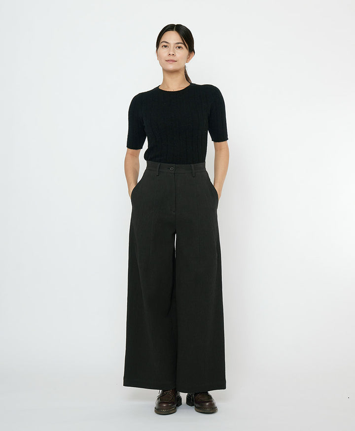 Stoffhose aus Baumwolle - Wide Legged Skate Trouser - Schwarz