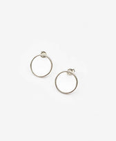 Ohrstecker Small Circle V Design in Weissgold vergoldet