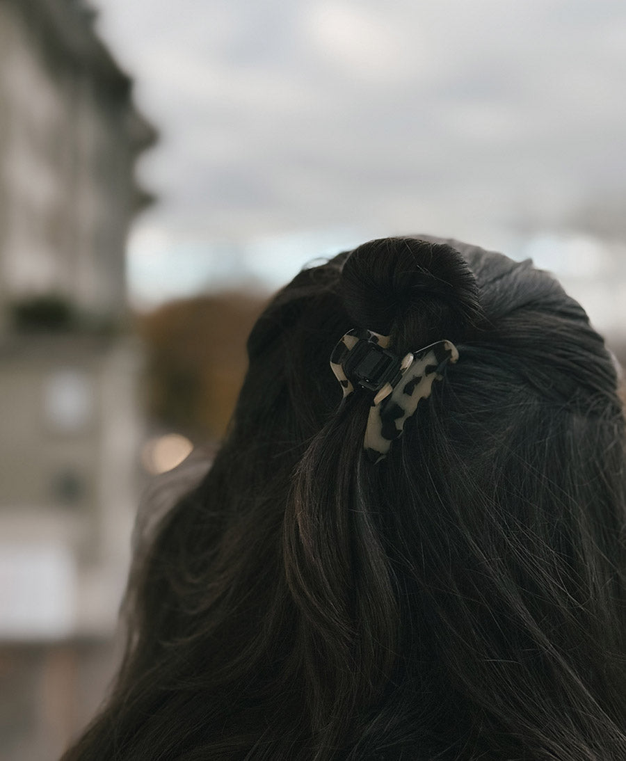 Haarklammer CARLA (S) aus Acetat - Helles Tortoise