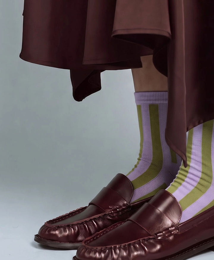 Bambus Socken - Bellagio - Lavendel / Olivgrün